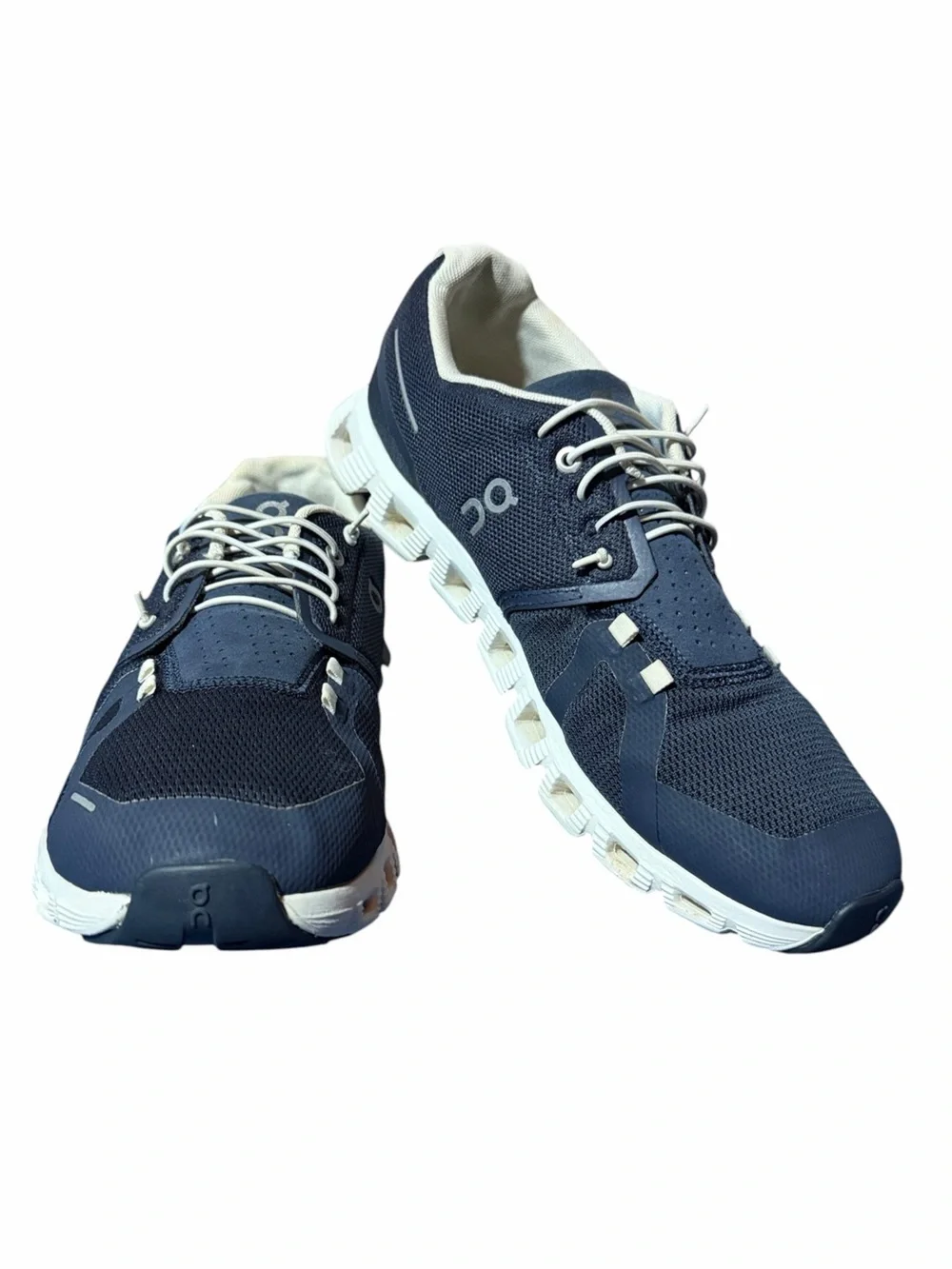 On Mens Cloud 6 Sneakers in Midnight Navy/White Sz 10